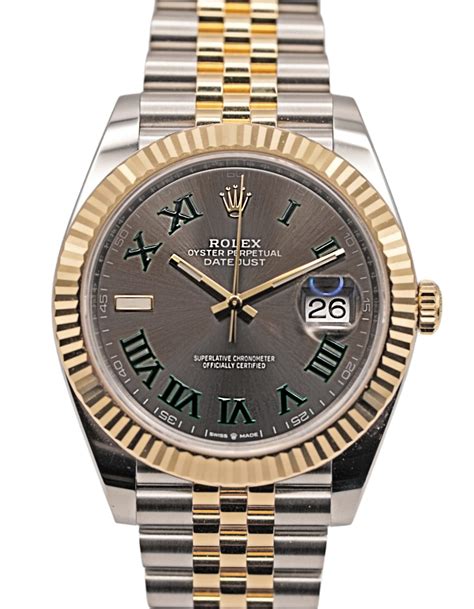 rolex datejust 41 jubilee two tone|rolex datejust wimbledon two tone.